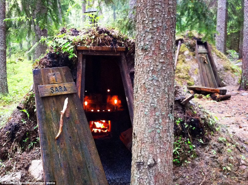 Guests to the hotel have to chop their own wood, fetch their water and even wash their dishes in a spring near the hotel, which has no electricity or showers